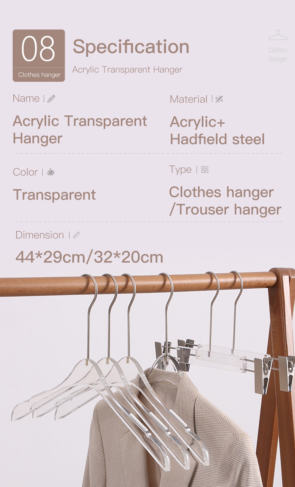Acrylic Transparent Hanger-9